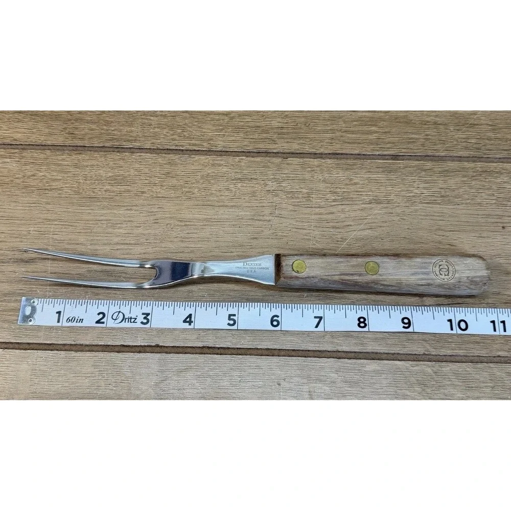 Vintage Williams Sonoma Grande Cuisine Dexter Carving Fork Wood Handle USA